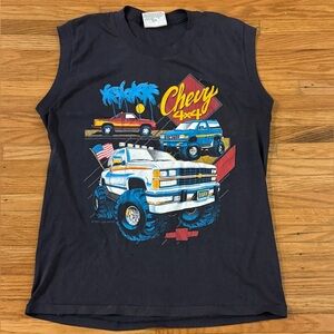 Speed Limit 70 Chevy 4x4 Graphic Sleeveless Tee